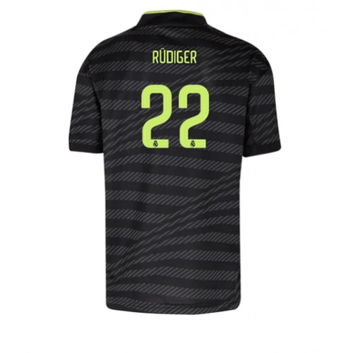 Real Madrid Antonio Rudiger #22 Tredjedrakt 2022-23 Kortermet Real Madrid Antonio Rudiger #22 Tredjedrakt 2022-23 Kortermet